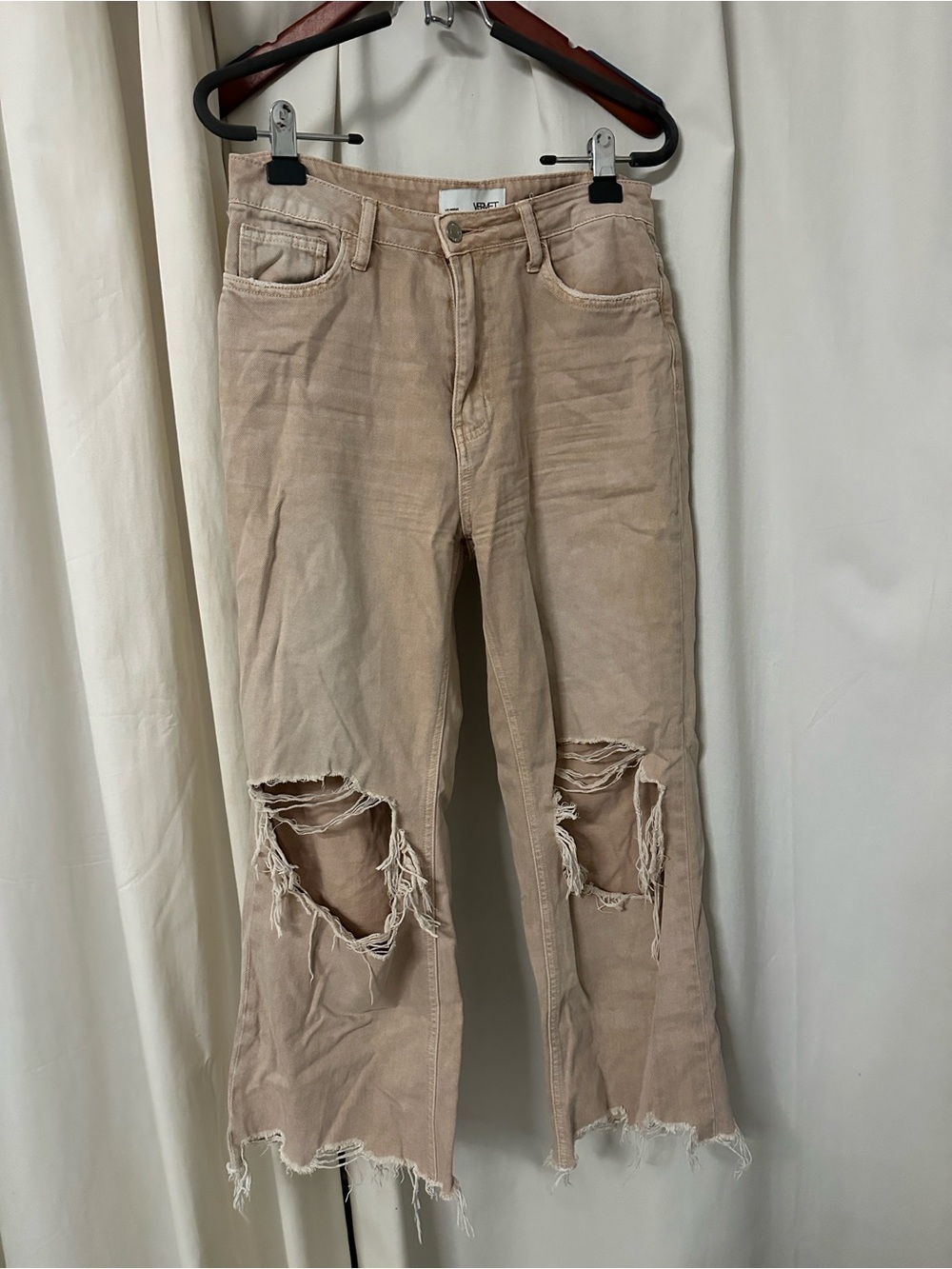 Vervet pink cropped loose jeans - Picture 2 of 5